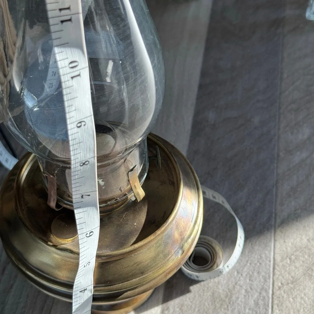 Vintage Adams & Westlake Company Brass Kerosene Oil Lamp Chicago‎ Decor